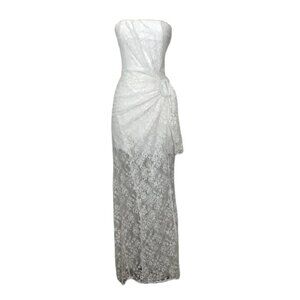 NBD White Lace Maxi Dress